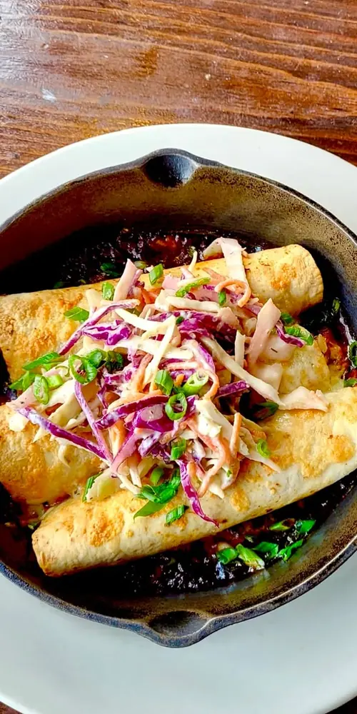 Craving comfort food? Our Carnitas Enchiladas Special hits the spot! 🍽️🔥 Beer-braised pork shoulder,