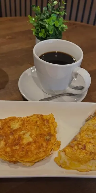Breakfast at Pao Pao. Enjoy making your own omelet and coffee for 10$. Breakfast hours from 7am to 1